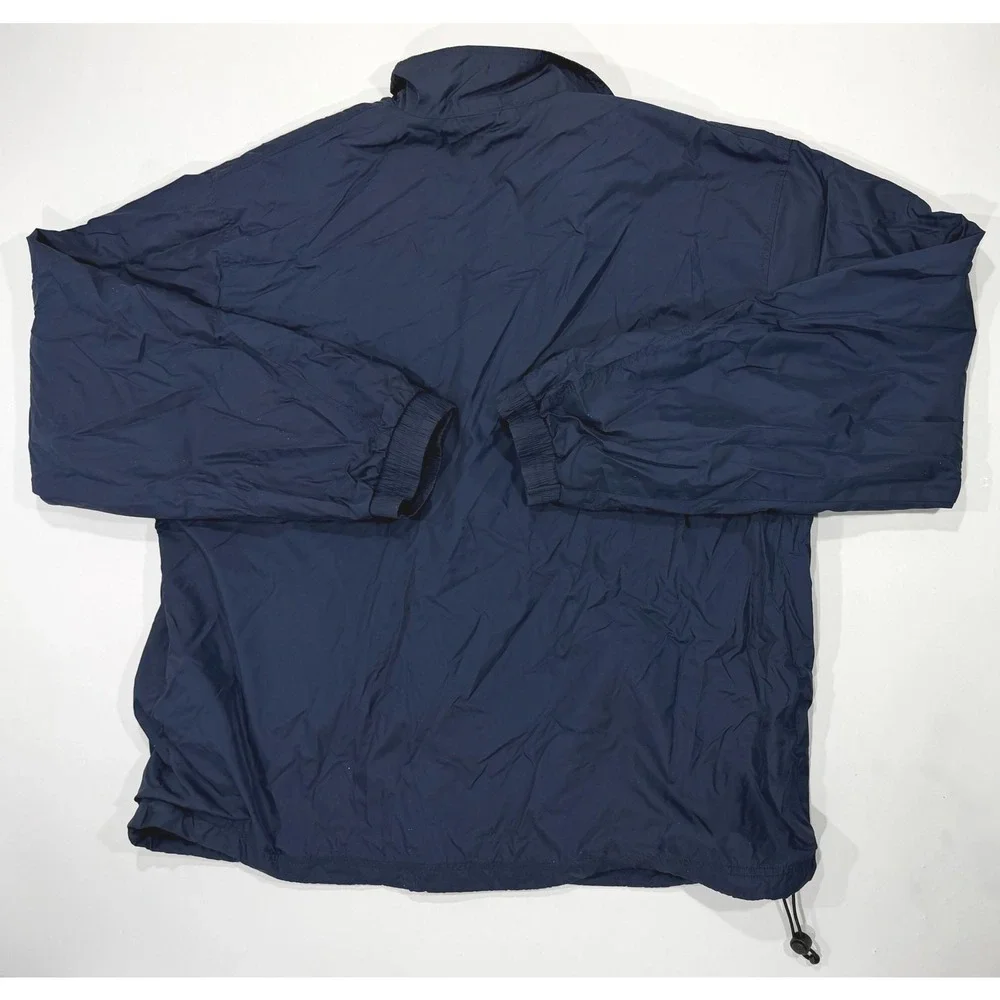 Adidas Mens 2XL Chicago‎ Cubs Mesh Lined Windbreaker Jacket Navy Blue Full Zip